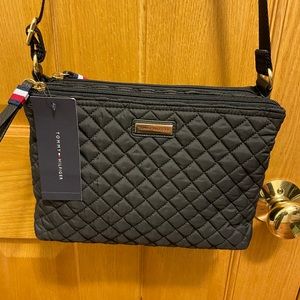 Tommy Hilfiger Black quilted purse NWT